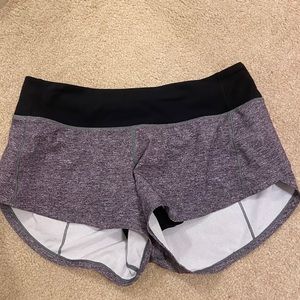 Grey and black Lululemon shorts